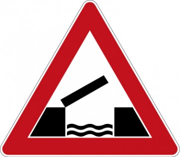 Aufkleber Gefahrzeichen  Bewegliche Brücke · Zeichen 101-55 