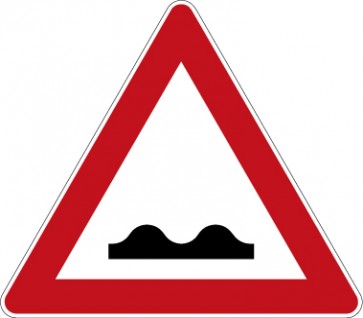 Verkehrsschild · Verkehrszeichen Gefahrzeichen Unebene Fahrbahn · Zeichen 112 
