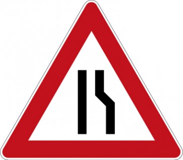 Verkehrzeichen Gefahrzeichen Einseitig (rechts) Verengte Fahrbahn · Zeichen 121-10  · MAGNETSCHILD