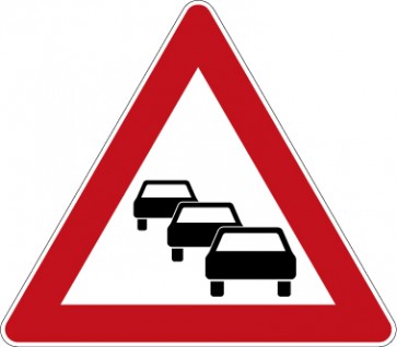 Verkehrsschild · Verkehrszeichen Gefahrzeichen Stau · Zeichen 124 