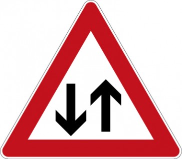Verkehrsschild · Verkehrszeichen Gefahrzeichen Gegenverkehr · Zeichen 125 