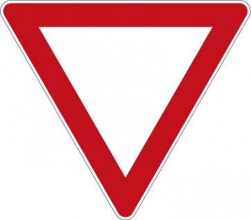 Aufkleber Vorschriftzeichen Vorfahrt gewähren! · Zeichen 205 | stark haftend - Verkehrszeichen STVO