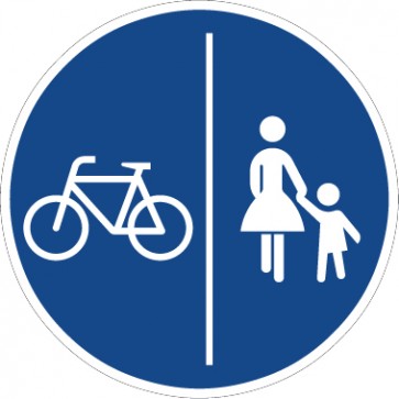 Verkehrzeichen Vorschriftzeichen Getrennter Rad- und Fußweg · Zeichen 241-30  · MAGNETSCHILD