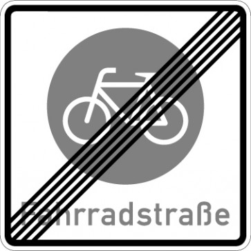 Aufkleber Vorschriftzeichen  Ende einer Fahrradstraße · Zeichen 244.2 