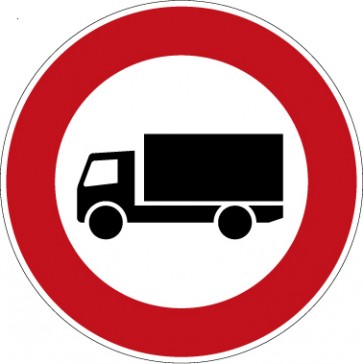 Aufkleber Vorschriftzeichen Verbot für Kraftfahrzeuge mit einem zulässigen Gesamtgewicht · Zeichen 253 | stark haftend - Verkehrszeichen STVO
