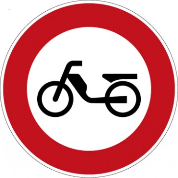 Verkehrzeichen Vorschriftzeichen Verbot für Mofas · Zeichen 257-50  · MAGNETSCHILD