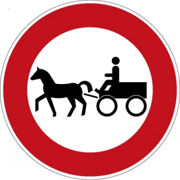 Verkehrsschild · Verkehrszeichen Vorschriftzeichen Verbot für Gespannfuhrwerke · Zeichen 257-52 