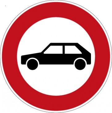 Verkehrsschild · Verkehrszeichen Vorschriftzeichen Verbot für Personenkraftwagen · Zeichen 257-55 