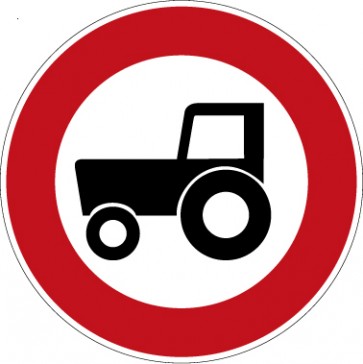 Magnetschild Vorschriftzeichen Verbot für Kraftfahrzeuge und Züge, die nicht schneller als 25 Km/h fahren können oder dürfen · Zeichen 257-58 