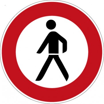 Schild Vorschriftzeichen Verbot für Fußgänger · Zeichen 259 