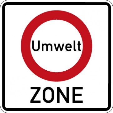 Magnetschild Vorschriftzeichen Beginn eines Verkehrsverbots zur Verminderung schädlicher Luftverunreinigungen in einer Zone · Zeichen 270.1 