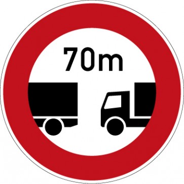 Verkehrsschild · Verkehrszeichen Vorschriftzeichen Verbot des Unterschreitens des angegebenen Mindestabstandes · Zeichen 273-70 