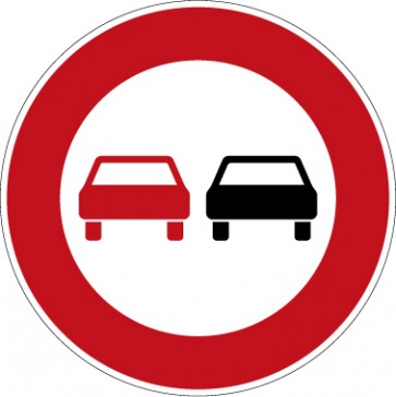 Schild Vorschriftzeichen Überholverbot für Kraftfahrzeuge Aller Art · Zeichen 276 