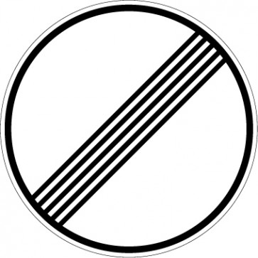 Verkehrzeichen Vorschriftzeichen Ende sämtlicher Streckenverbote · Zeichen 282  · MAGNETSCHILD