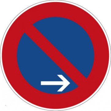 Aufkleber Vorschriftzeichen Eingeschränktes Halteverbot (Ende), Rechtsaufstellung · Zeichen 286-20 | stark haftend - Verkehrszeichen STVO