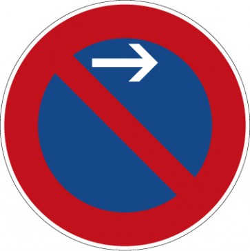 Verkehrsschild · Verkehrszeichen Vorschriftzeichen Eingeschränktes Halteverbot (Anfang), Aufstellung links · Zeichen 286-21 