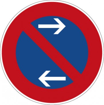 Verkehrsschild · Verkehrszeichen Vorschriftzeichen Eingeschränktes Halteverbot (Mitte), Aufstellung links · Zeichen 286-31 