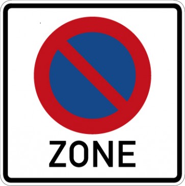 Aufkleber Vorschriftzeichen Beginn eines eingeschränkten Halteverbotes für eine Zone · Zeichen 290.1 | stark haftend - Verkehrszeichen STVO