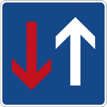 Verkehrsschild · Verkehrszeichen Richtzeichen Vorrang vor dem Gegenverkehr · Zeichen 308 