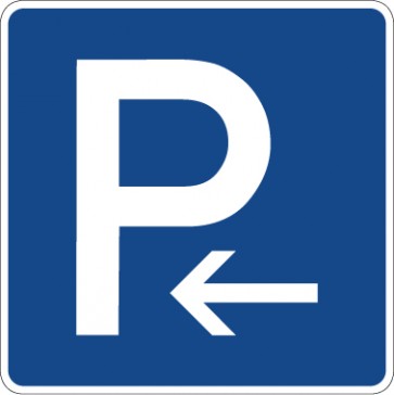 Aufkleber Richtzeichen  Parkplatz (Anfang) · Zeichen 314-10 