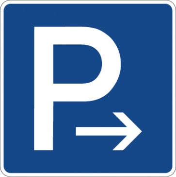 Aufkleber Richtzeichen  Parkplatz (Ende) · Zeichen 314-20 