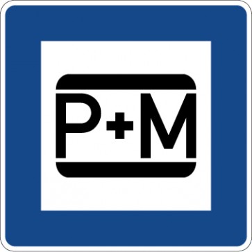 Verkehrzeichen Richtzeichen Parken und Mitfahren · Zeichen 316-50  · MAGNETSCHILD