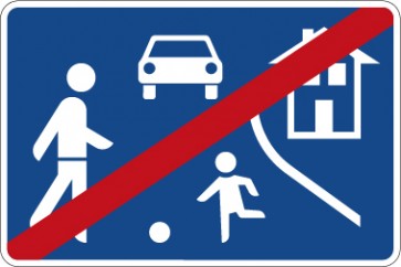 Aufkleber Richtzeichen Ende eines verkehrsberuhigten Bereichs · Zeichen 325.2 | stark haftend - Verkehrszeichen STVO