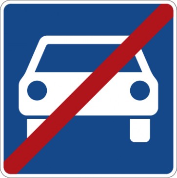 Aufkleber Richtzeichen Ende der Kraftfahrstraße · Zeichen 331.2 | stark haftend - Verkehrszeichen STVO