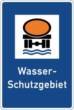 Aufkleber Richtzeichen Wasserschutzgebiet · Zeichen 354 | stark haftend - Verkehrszeichen STVO