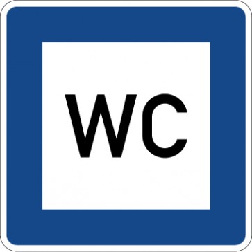 Aufkleber Richtzeichen Toilette · Zeichen 365-58 | stark haftend - Verkehrszeichen STVO