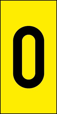 Schild Einzelbuchstabe O | schwarz · gelb selbstklebend