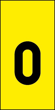 Schild Einzelbuchstabe o | schwarz · gelb selbstklebend