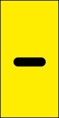 Aufkleber Sonderzeichen Bindestrich | schwarz · gelb | stark haftend