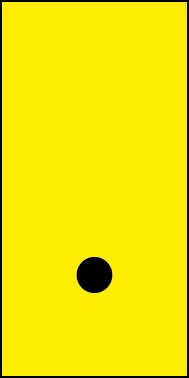 Magnetschild Sonderzeichen Punkt | schwarz · gelb