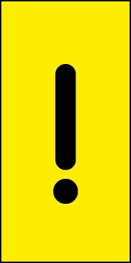 Magnetschild Sonderzeichen Ausrufezeichen | schwarz · gelb