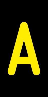 Schild Einzelbuchstabe A | gelb · schwarz