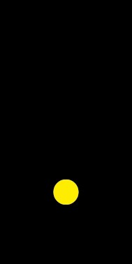 Magnetschild Sonderzeichen Punkt | gelb · schwarz