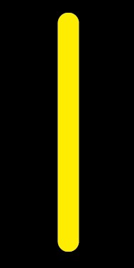 Magnetschild Sonderzeichen Pipe | gelb · schwarz