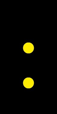 Schild Sonderzeichen Doppelpunkt | gelb · schwarz selbstklebend