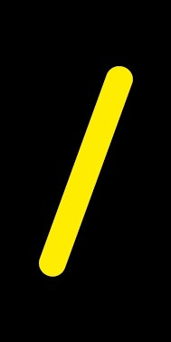 Magnetschild Sonderzeichen Slash | gelb · schwarz