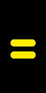 Schild Sonderzeichen gleich | gelb · schwarz