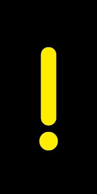 Aufkleber Sonderzeichen Ausrufezeichen | gelb · schwarz