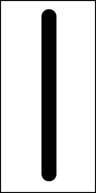 Magnetschild Sonderzeichen Pipe | schwarz · weiß