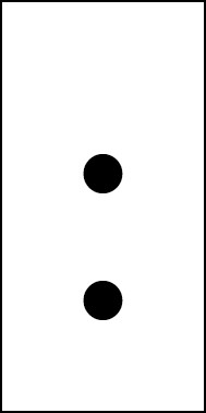 Aufkleber Sonderzeichen Doppelpunkt | schwarz · weiß
