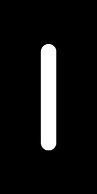 Magnetschild Einzelbuchstabe I | weiß · schwarz