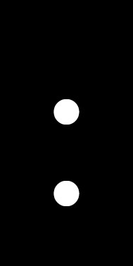 Schild Sonderzeichen Doppelpunkt | weiß · schwarz selbstklebend