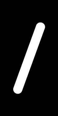 Schild Sonderzeichen Slash | weiß · schwarz selbstklebend