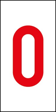 Schild Einzelbuchstabe O | rot · weiß
