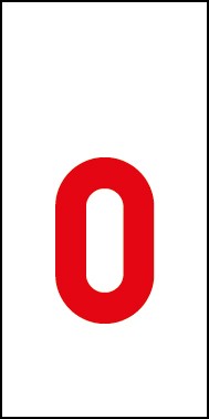 Schild Einzelbuchstabe o | rot · weiß