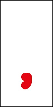 Schild Sonderzeichen Komma | rot · weiß selbstklebend